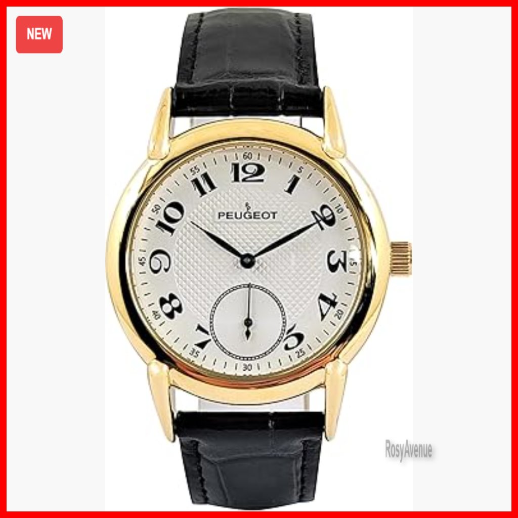 Vintage 14k Gold Plated Watch With Leather Strap And Remote Sweep